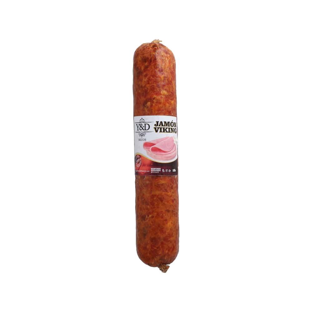 Jamón vicking especial embuchado Y&D Ricos (2.27 kg / 5.0 lb) - Miniatura 1