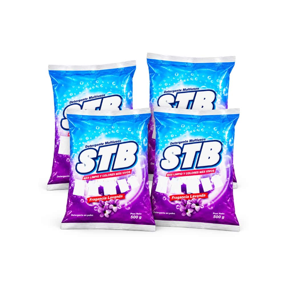 Detergente en polvo multiusos con fragancia a lavanda STB (4 x 500 g / 1.1 lb) - Miniatura 1