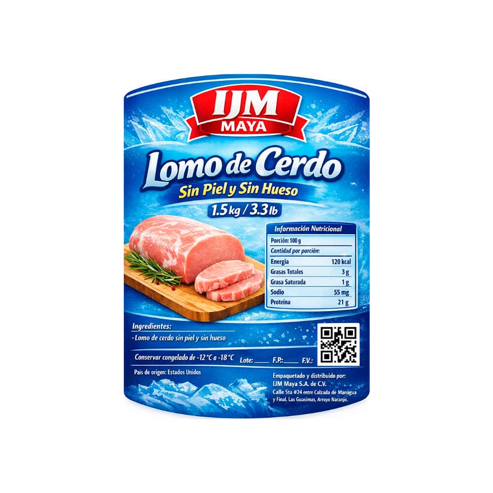 Lomo de cerdo sin piel y sin hueso IJM Maya (1.5 kg / 3.3 lb) - Miniatura 2