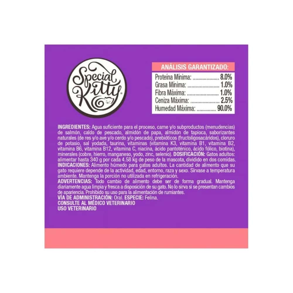 Alimento húmedo para gatos adultos sabor salmón en filetes Special Kitty (85 g / 3 oz) - Miniatura 2