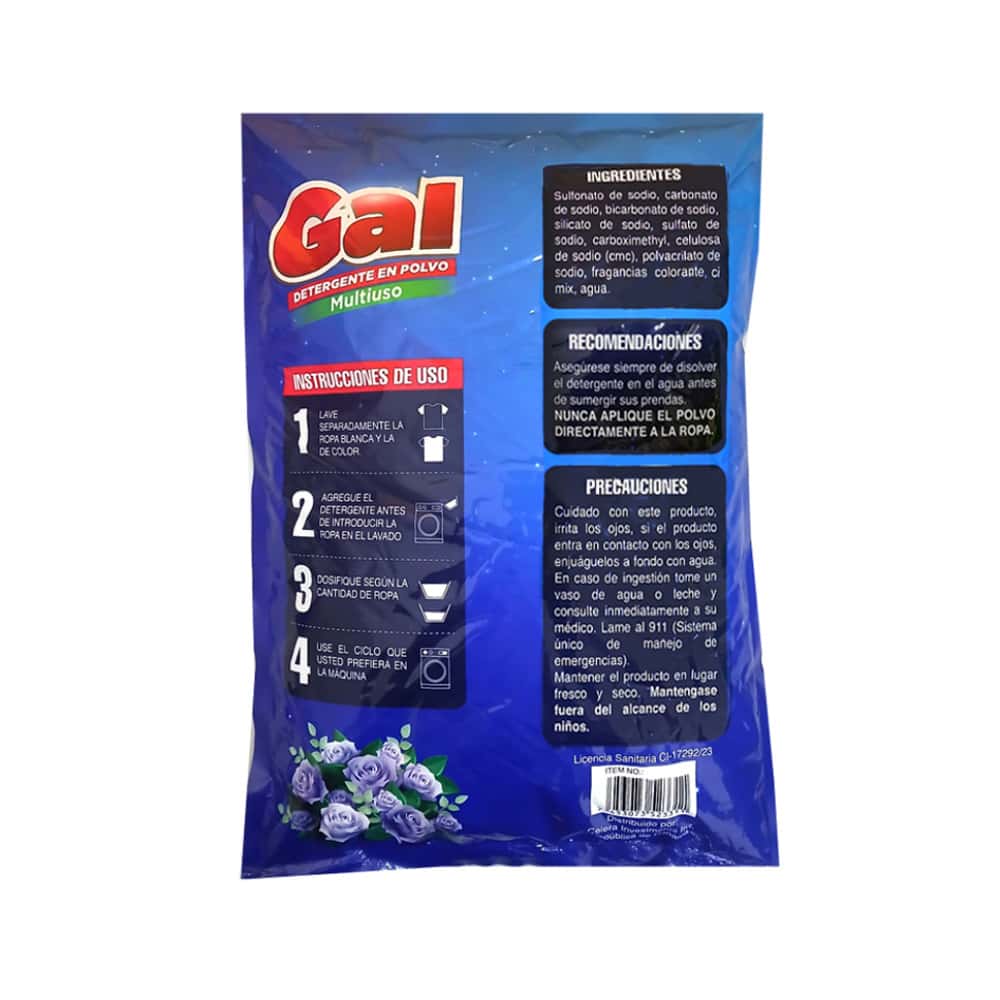Detergente en polvo multiuso con aroma a flores Gal (250 g / 8.81 oz) - Miniatura 3