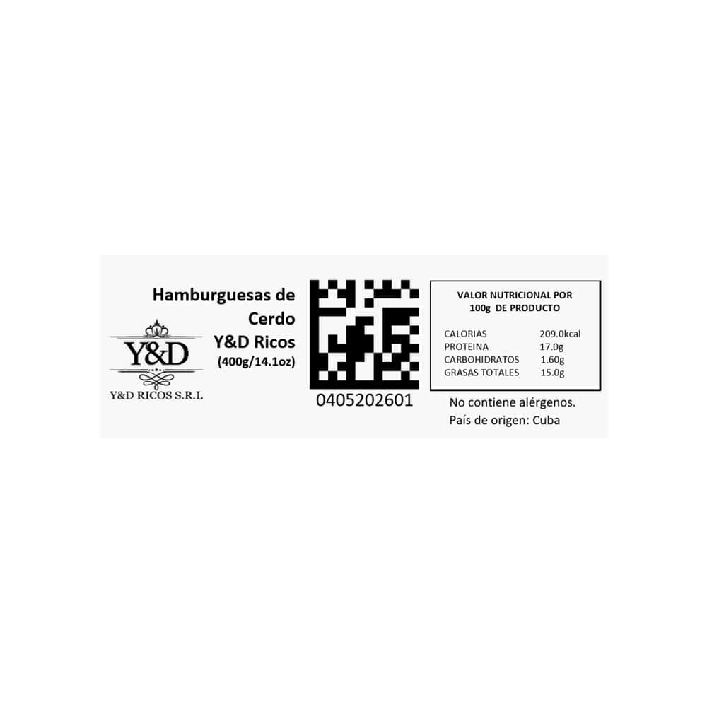 Hamburguesas de cerdo Y&D (400 g / 14.11 oz) - Miniatura 4