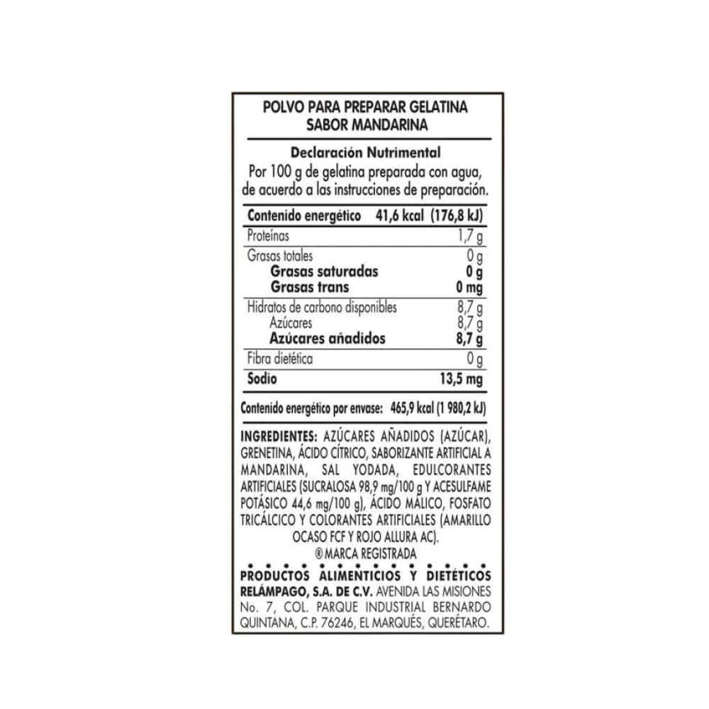 Gelatina sabor mandarina D'Gari (120 g / 4.2 oz) - Miniatura 3