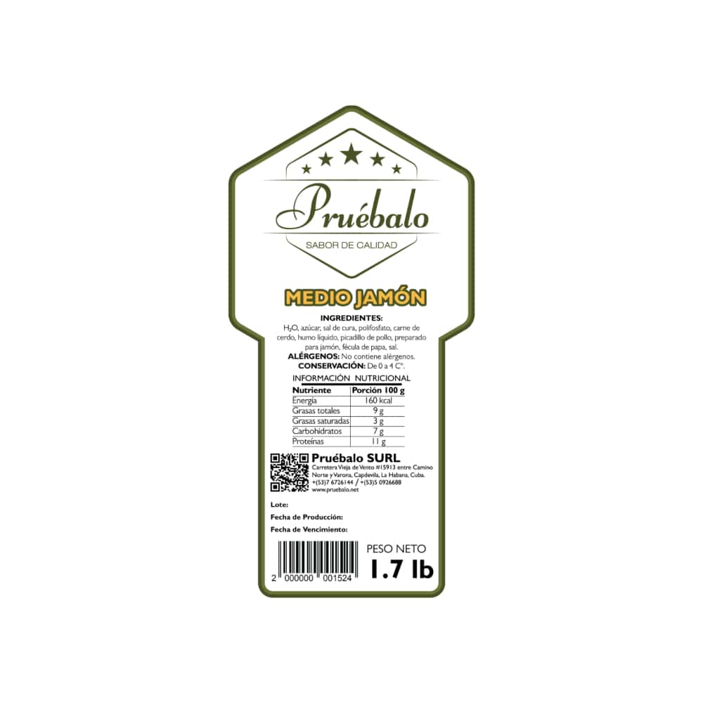 Medio jamón Pruébalo (771 g / 1.7 lb) - Miniatura 2