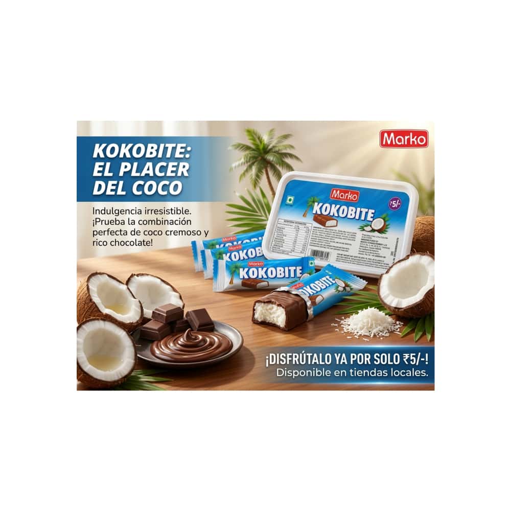 Chocolates rellenos de coco Kokobite Marko (30 x 13 g) - Miniatura 4