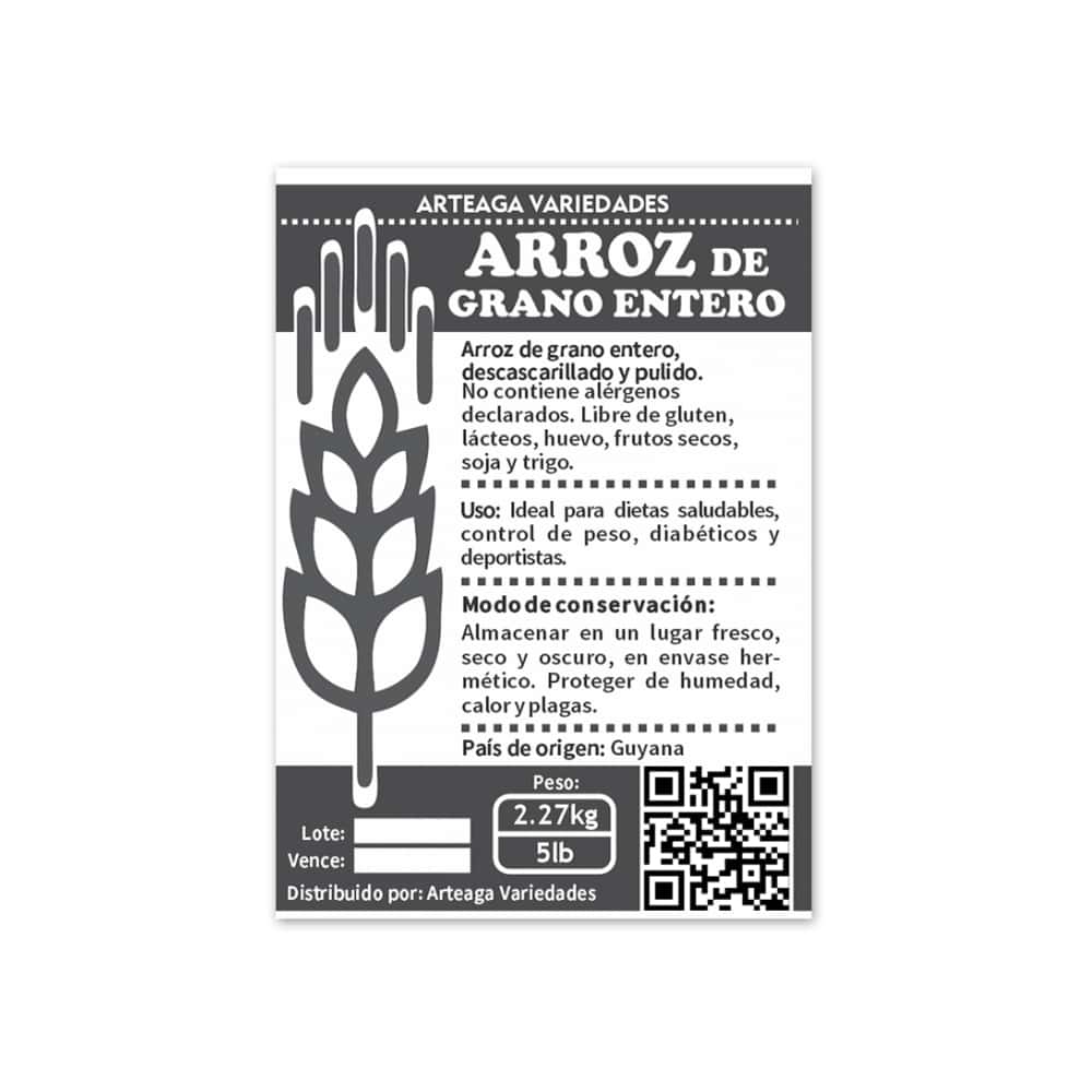 Arroz de grano entero Arteaga Variedades (2.27 kg / 5 lb) - Miniatura 2