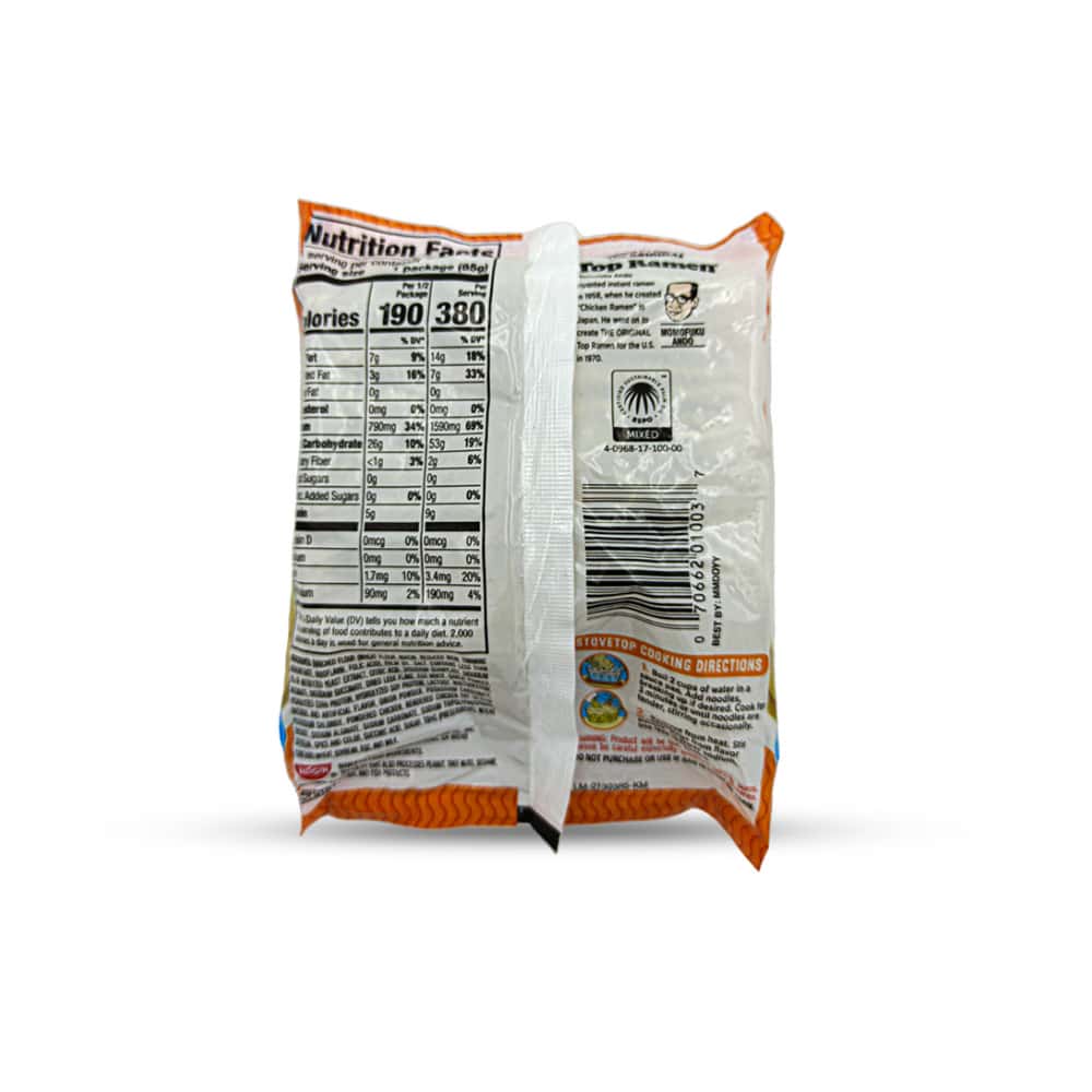 Sopa de fideos con sabor a pollo Top Ramen (85 g / 3 oz) - Miniatura 3