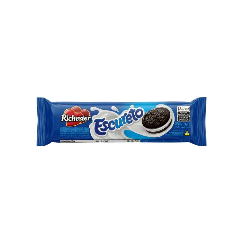 Galletas de chocolate con relleno sabor a vainilla Richester (71.2 g / 2.51 oz) - Miniatura 1