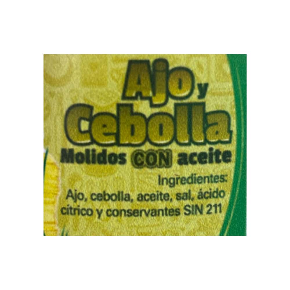 Ajo y cebolla molidos con aceite El Roble (500 g / 1.1 lb) - Miniatura 2