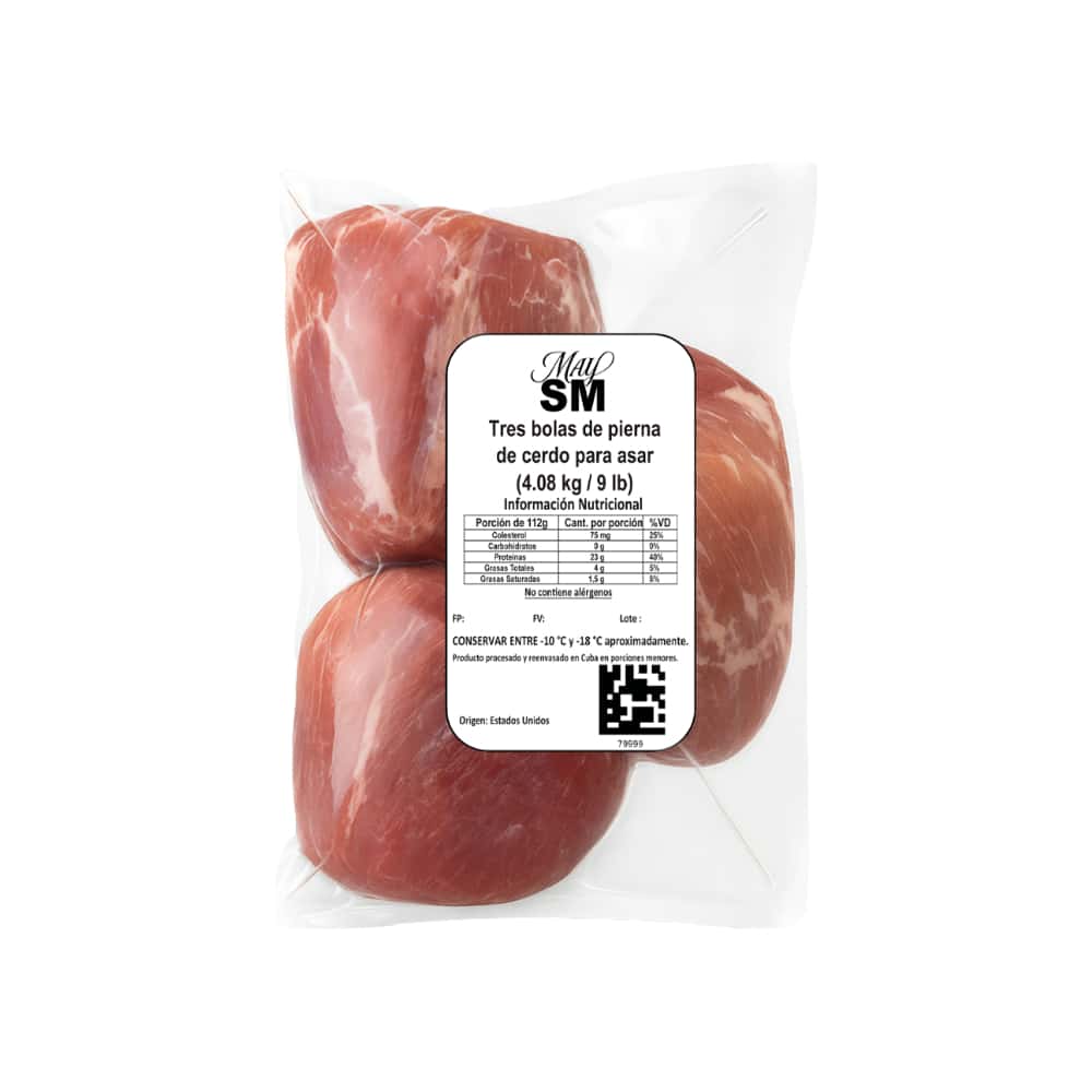 Tres bolas de pierna de cerdo para asar May SM (4.08 kg / 9 lb) - Miniatura 2