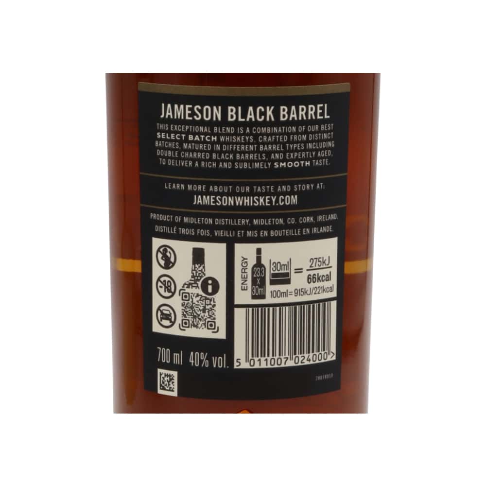 Whisky Black Barrel 40 % vol Jameson (700 ml) - Miniatura 6