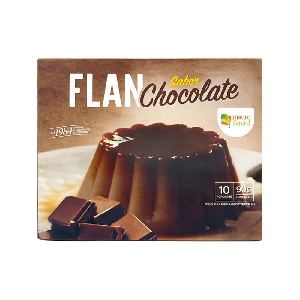 Flan sabor chocolate Macro Food (90 g / 3.17 oz) - Miniatura 1
