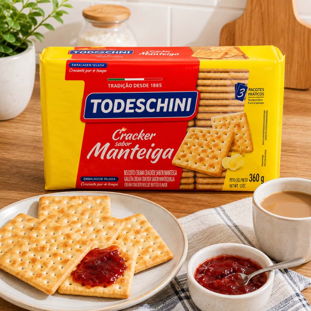 Galletas Cream Cracker sabor mantequilla Todeschini (360 g / 12 oz) - Miniatura 5