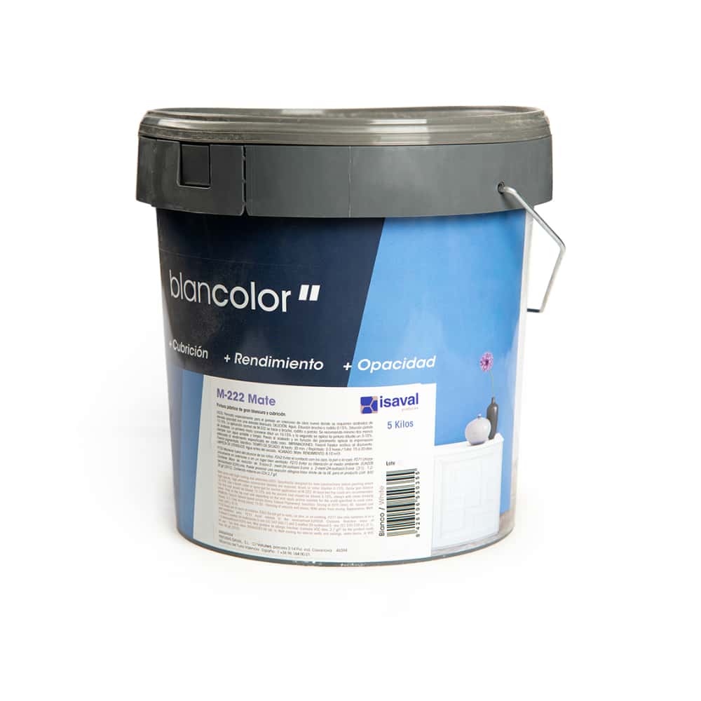 Pintura plástica interior color blanco M - 222 Isaval - Blancolor (5 kg / 11 lb) - Miniatura 7