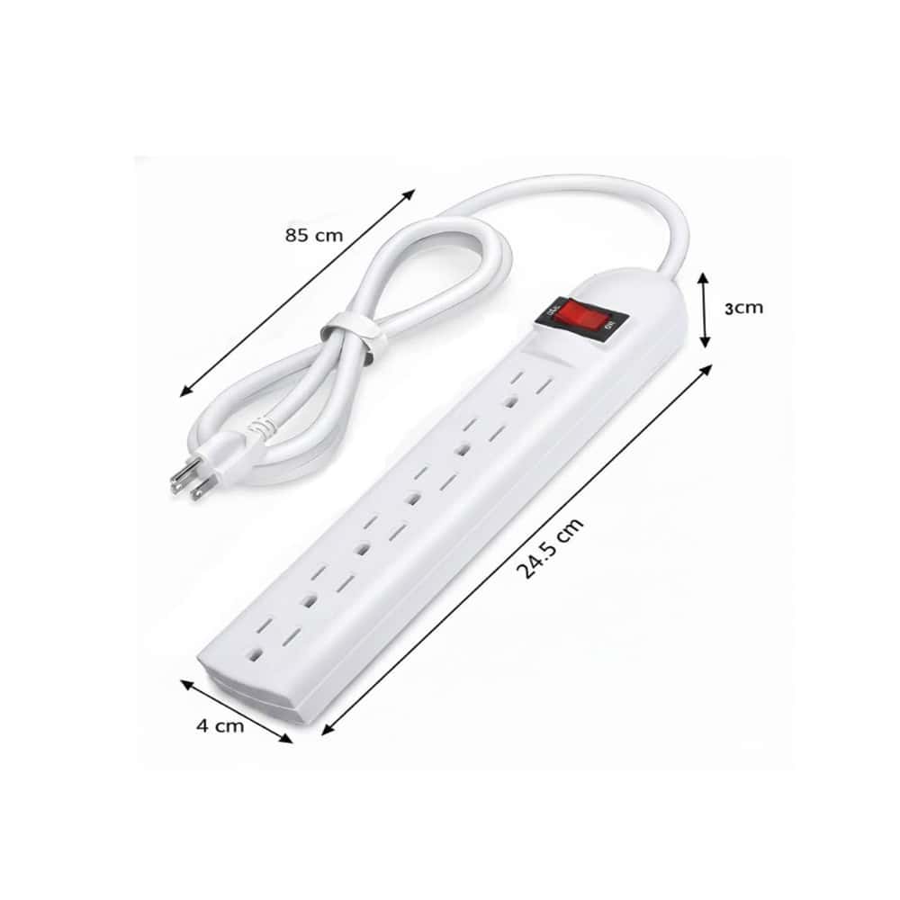 Extensión eléctrica de 6 salidas de triple espiga JRDQ - Miniatura 2