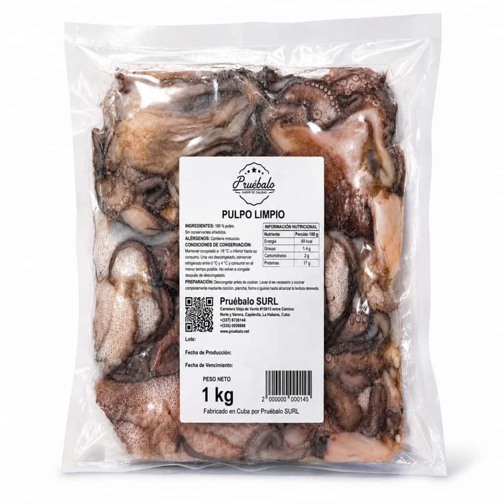 Pulpo limpio Pruébalo (1 kg / 2.2 lb) - Miniatura 1