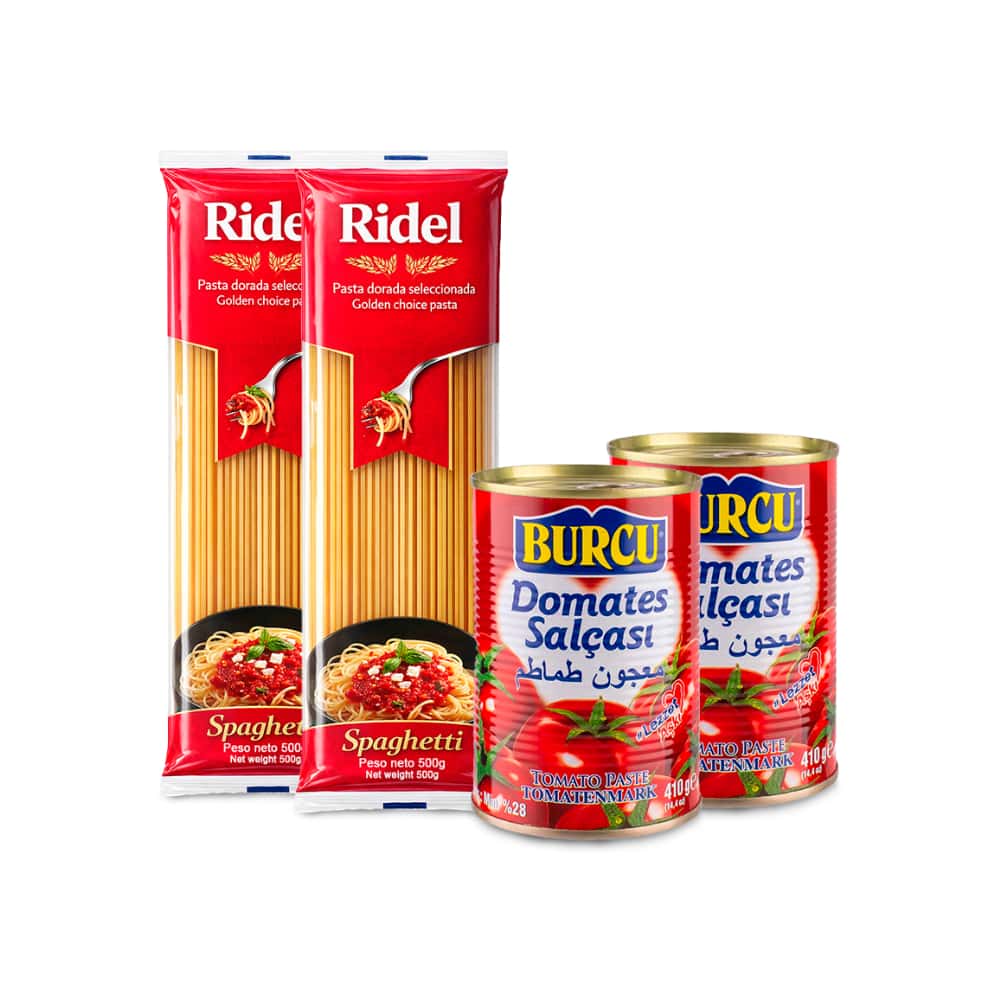 Combo para espaguetis #6: Espaguetis Ridel + Pasta de tomate Burcu - Miniatura 1