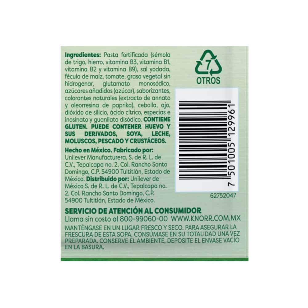 Sopa de fideos Knorr (143 g / 5.04 oz) - Miniatura 5
