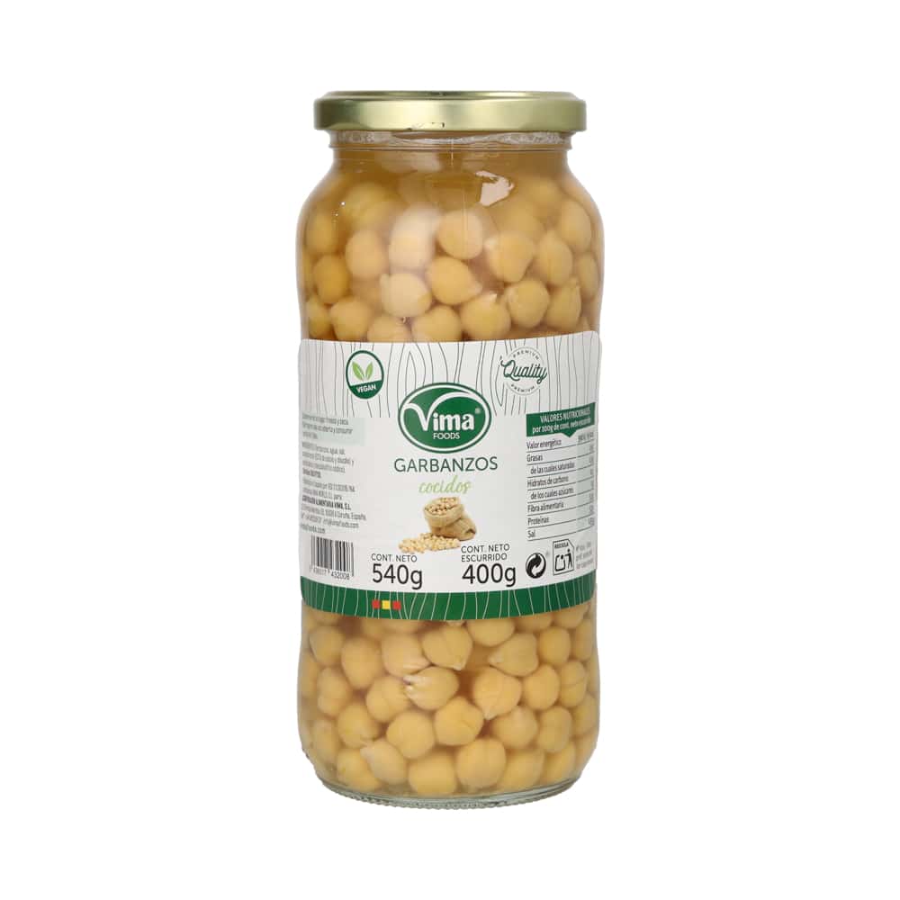 Garbanzos cocidos Vima Foods (540 g / 1.19 lb) - Miniatura 1