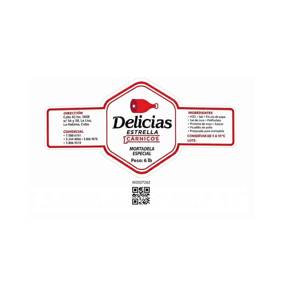 Mortadella especial Delicias Estrella (2.72 kg / 6 lb) - Miniatura 2