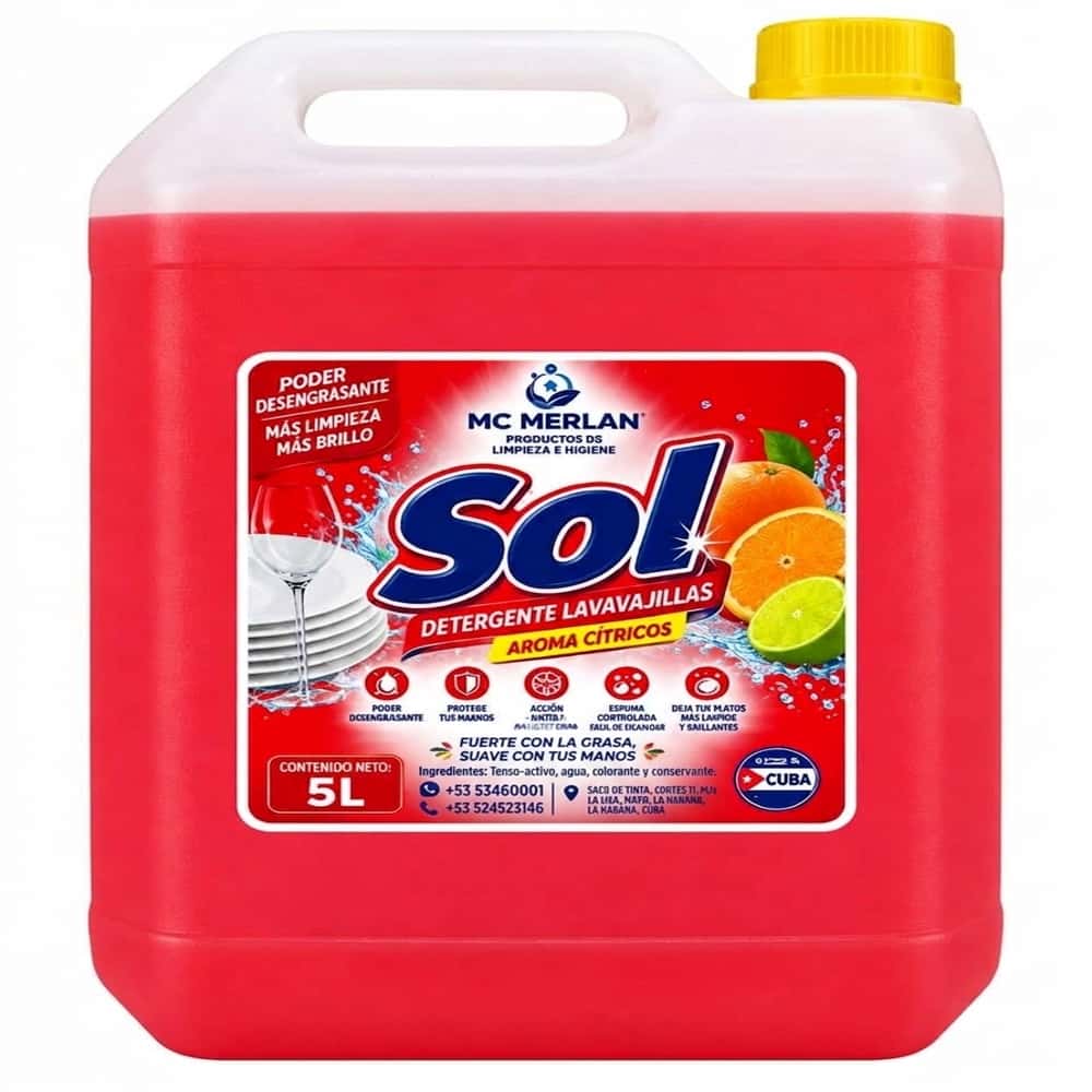 Detergente lavavajilla con aroma cítrico Sol (5 L) - Miniatura 2