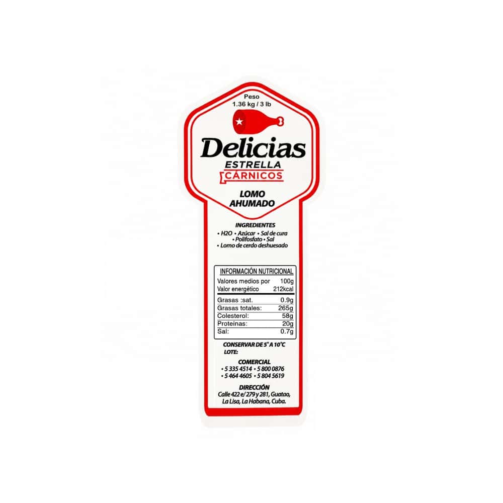 Lomo de cerdo ahumado deshuesado Delicias Estrella (1.36 kg / 3 lb) - Miniatura 2