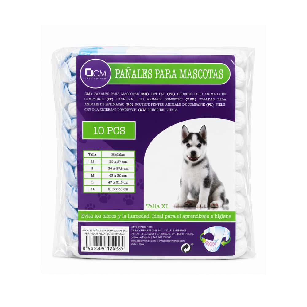 Pañales talla XL para mascotas Casa y Menaje (10 U) - Miniatura 1