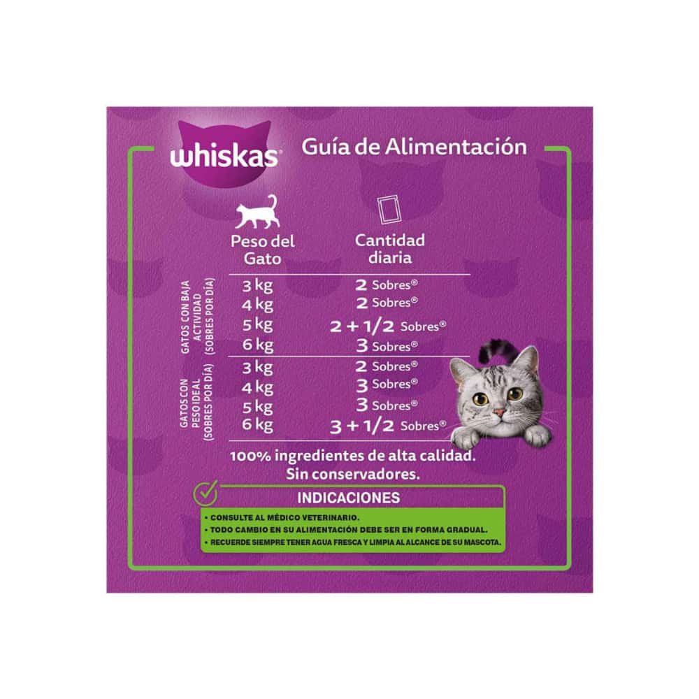 Alimento para gato adulto de más de un año filetes de atún Whiskas (85 g / 2.99 oz) - Miniatura 3