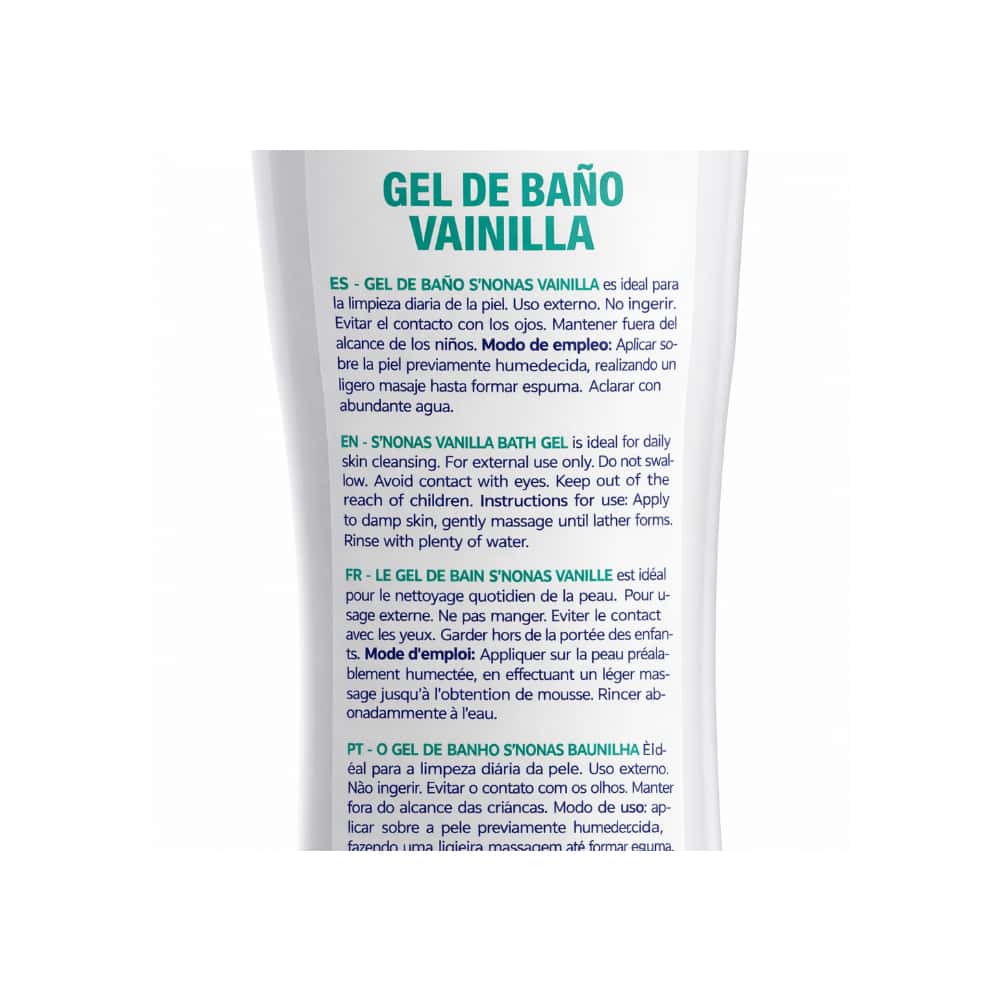 Gel de baño Vainilla S'nonas (750 ml) - Miniatura 3