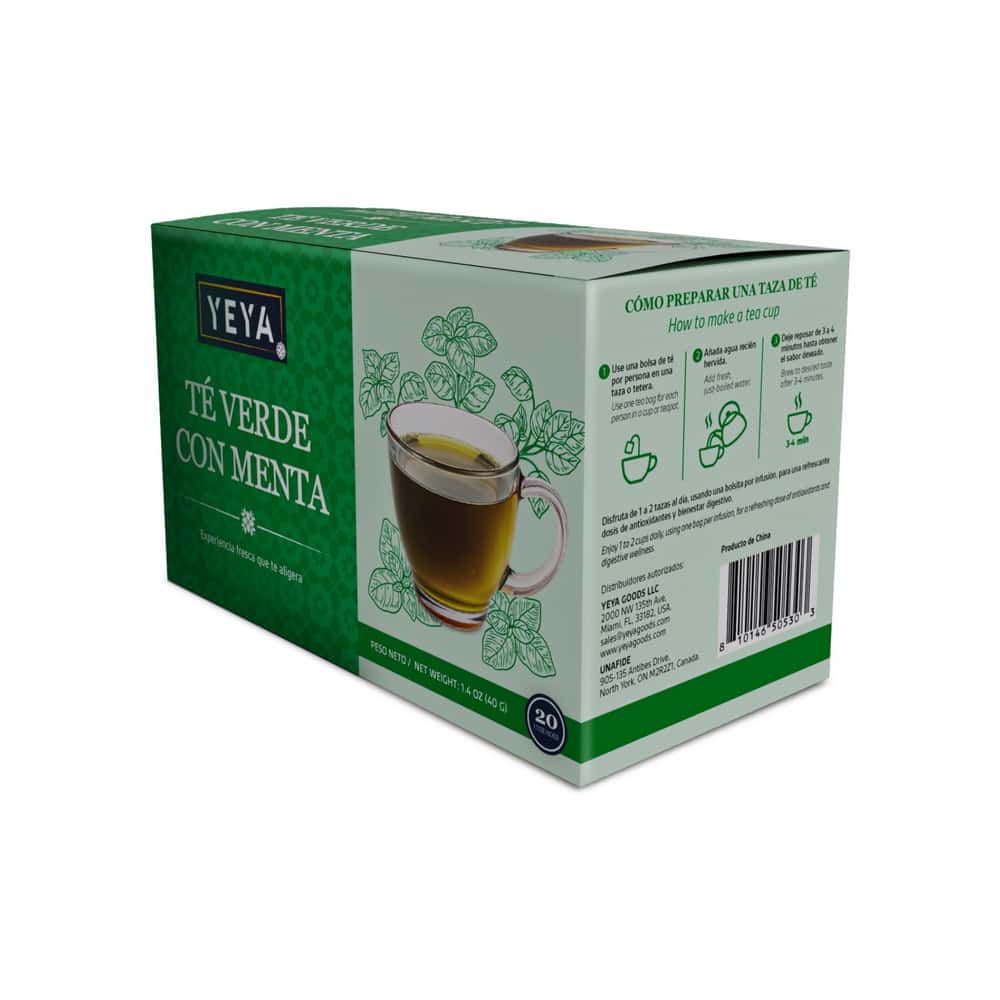 Té verde con menta YEYA (60 x 40 g / 1.4 oz) - Miniatura 3