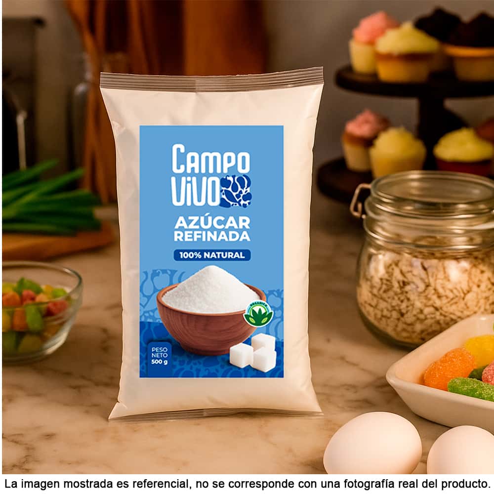 Azúcar blanca refinada Campo Vivo (4 x 500 g / 1.1 lb) - Miniatura 5