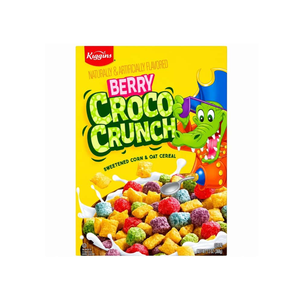 Cereal de maíz y avena endulzado Berry Croco Crunch Kiggins (368 g / 13 oz) - Miniatura 1