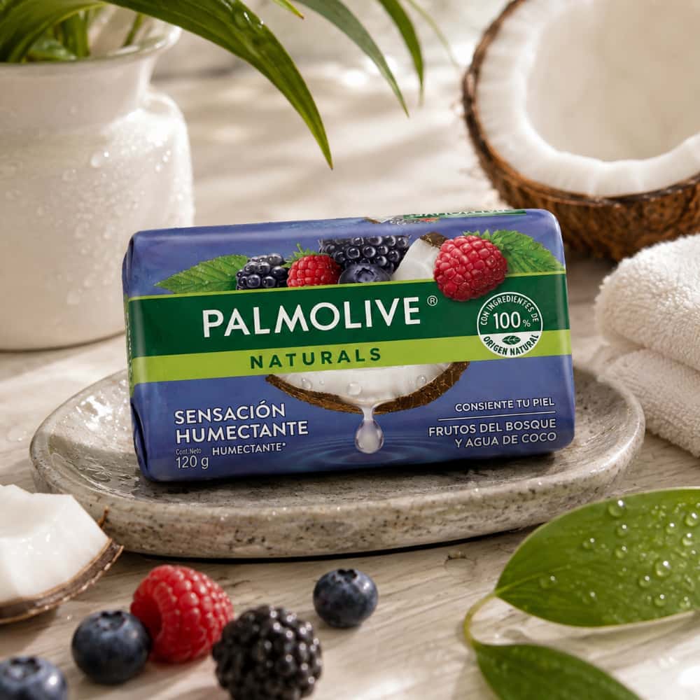 Jabón humectante de fruto del bosque y agua de coco Palmolive (120 g / 4.23 oz) - Miniatura 3