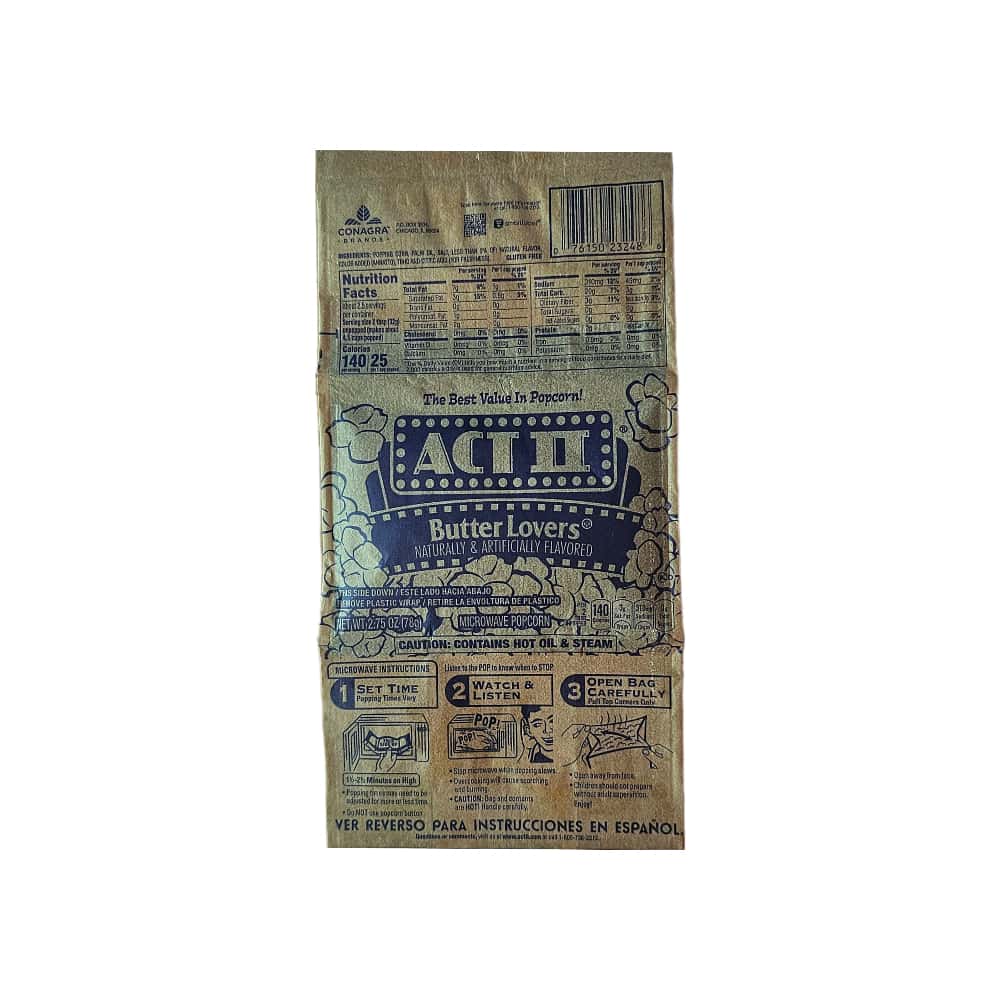 Palomitas de maíz sabor mantequilla ACT II (78 g / 2.75 oz) - Miniatura 4