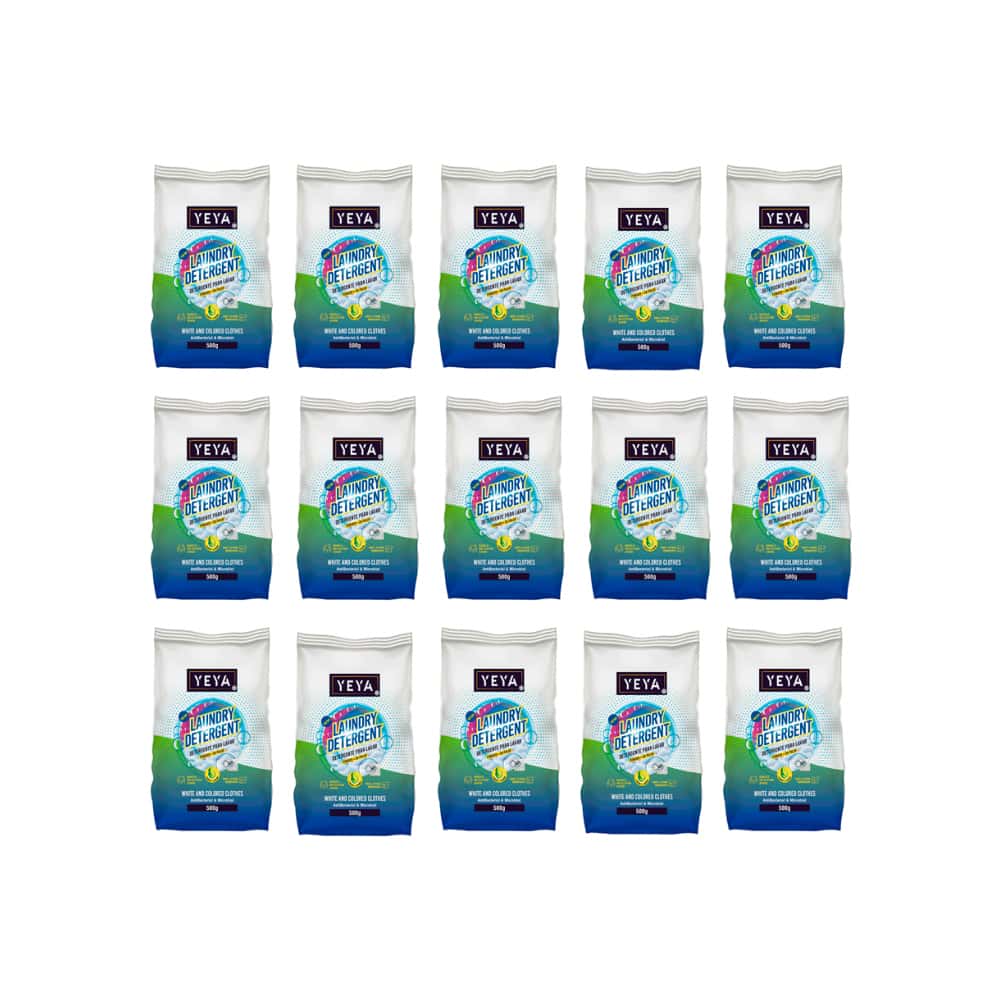 Detergente en polvo con aroma a limón YEYA (15 x 500 g / 1.1 lb) - Miniatura 1