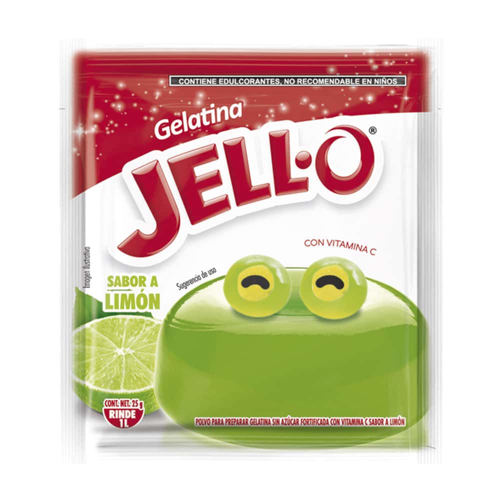 Gelatina sin azúcar fortificada con Vit C sabor a limón Jell-O (25 g) - Miniatura 1