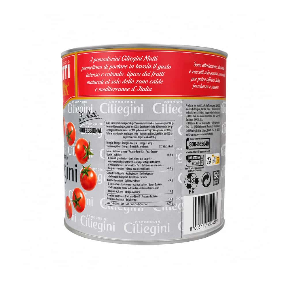 Tomates cherry en conserva Mutti (2.5 kg / 5.51 lb) - Miniatura 3