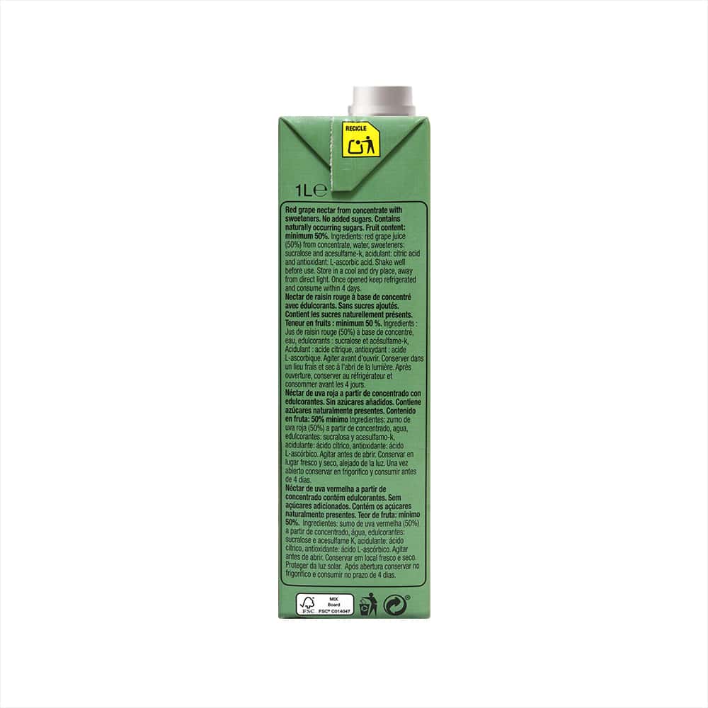 Jugo de uva roja sin azúcares añadidos Santa Isabel (1 L) - Miniatura 2