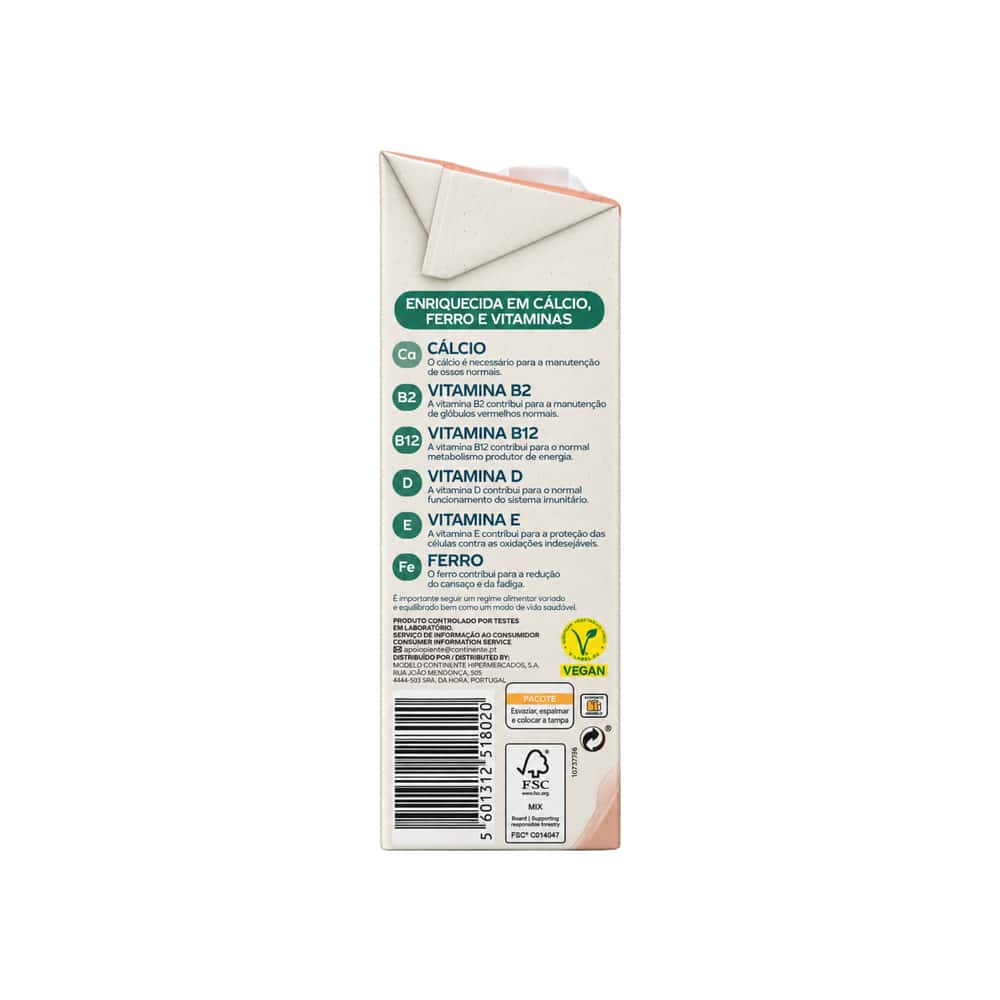 Bebida vegetal de almendra sin azúcar Continente Equilíbrio (1 L / 33.81 floz) - Miniatura 2