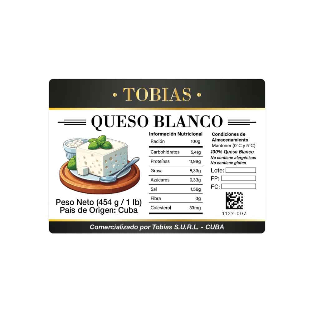 Queso blanco Tobías (454 g / 1 lb) - Miniatura 3