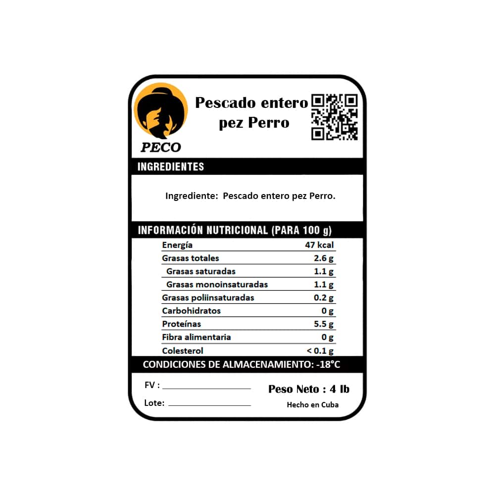 Pescado entero pez perro Peco (1.81 kg / 4 lb) - Miniatura 3
