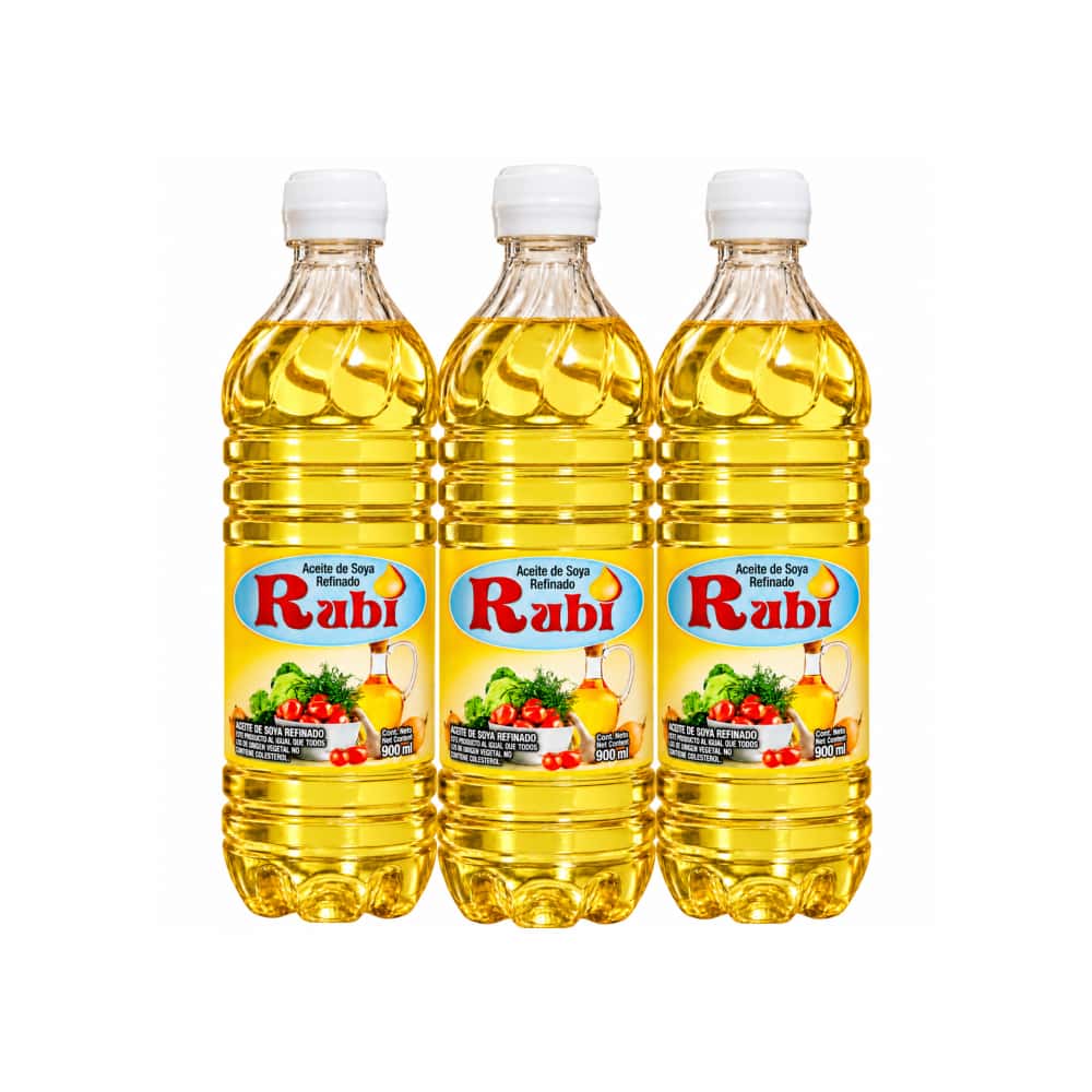 Aceite de soya refinado Rubi (3 x 900 ml) - Miniatura 1