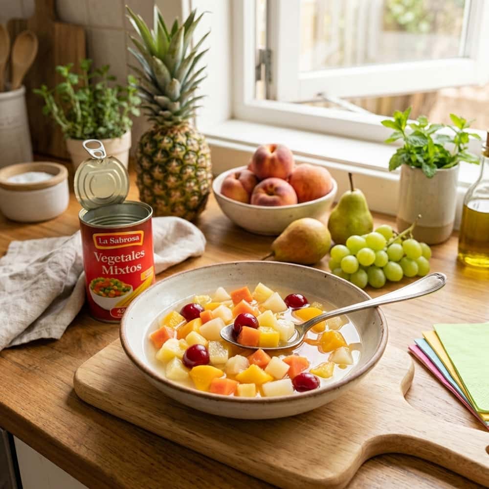 Cóctel de frutas en almíbar La Sabrosa (425 g / 14.99 oz) - Miniatura 5
