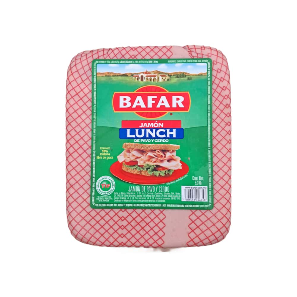 Jamón Lunch de Pavo y Cerdo Bafar (2.4 kg / 5.3 lb) - Miniatura 1