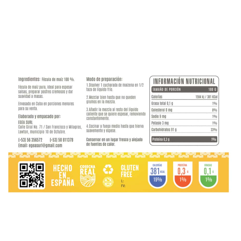 Maicena Cosecha Real (4 x 1 kg / 2.2 lb) - Miniatura 3