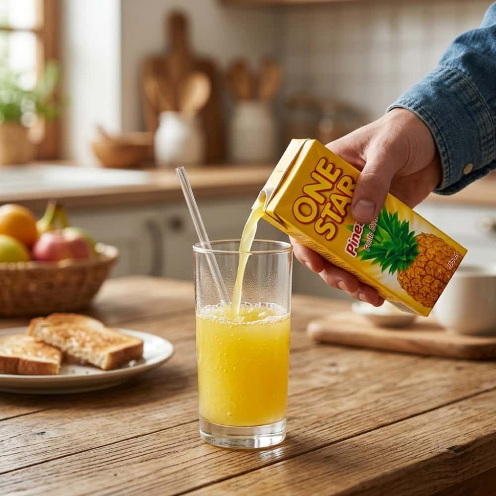 Jugo de frutas sabor piña One Star (200 ml) - Miniatura 4