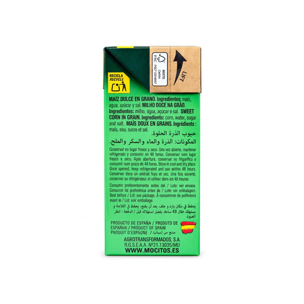 Maíz dulce cocido Mocitos (400 g / 14.1 oz) - Miniatura 3
