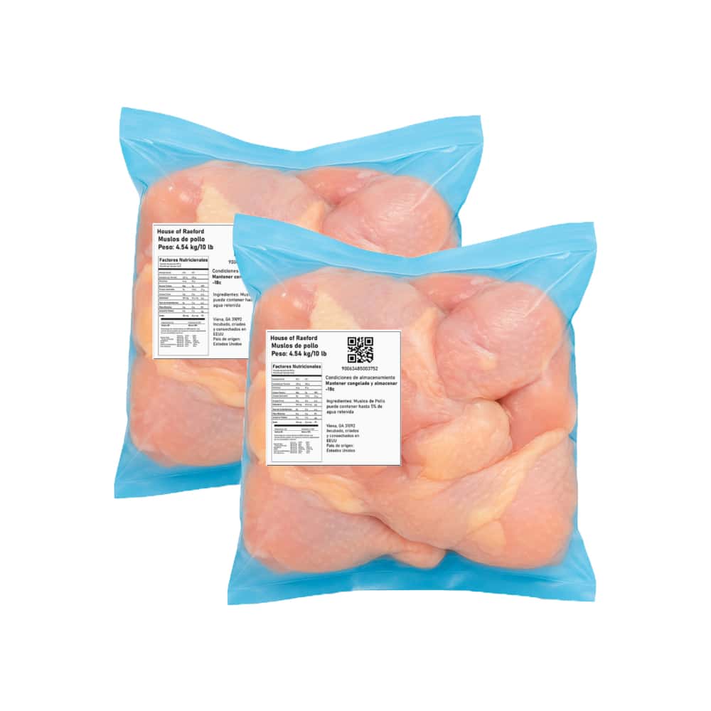 Muslos de pollo House of Raeford (2 x 4.54 kg / 10 lb) - Miniatura 1