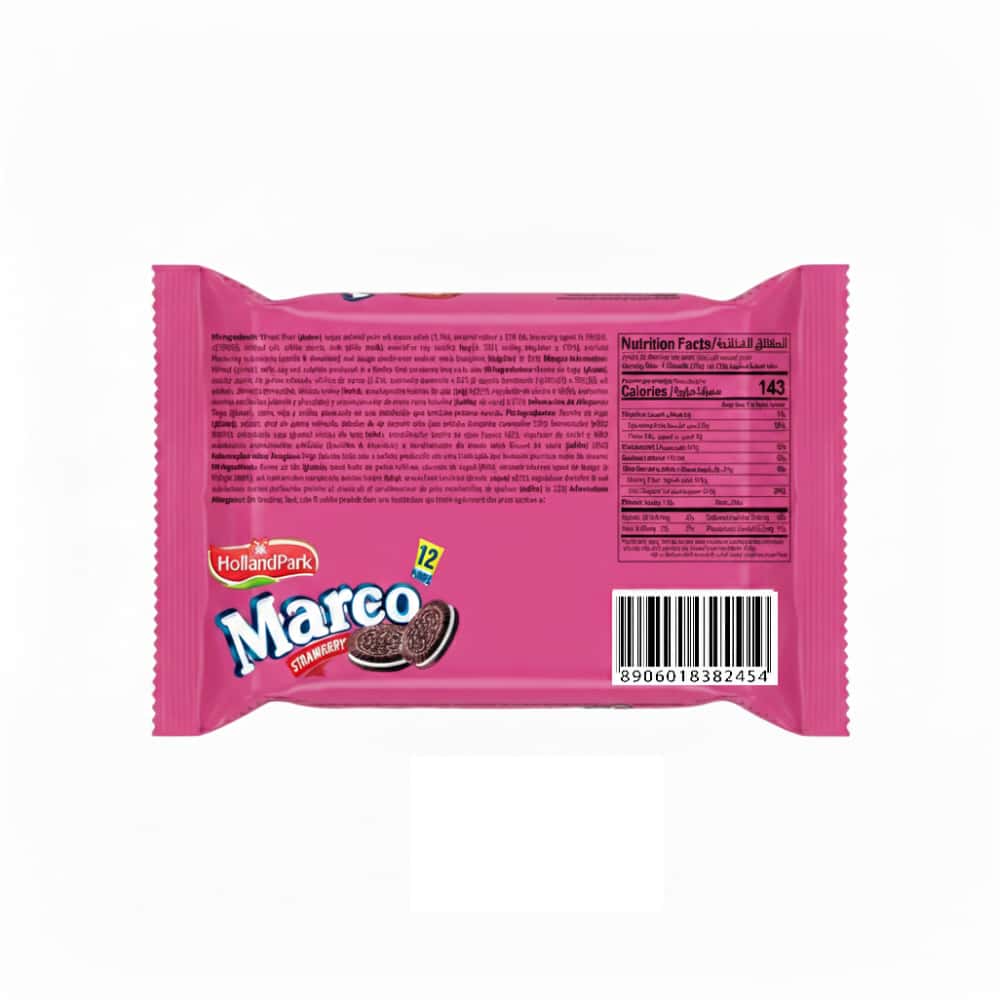 Galletas de chocolate con relleno sabor fresa Marco HollandPark (360 g / 12.69 oz) - Miniatura 2