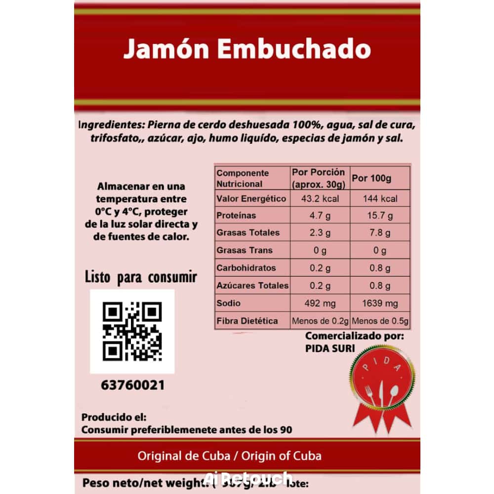 Jamón embuchado Pida (907 g / 2 lb) - Miniatura 2